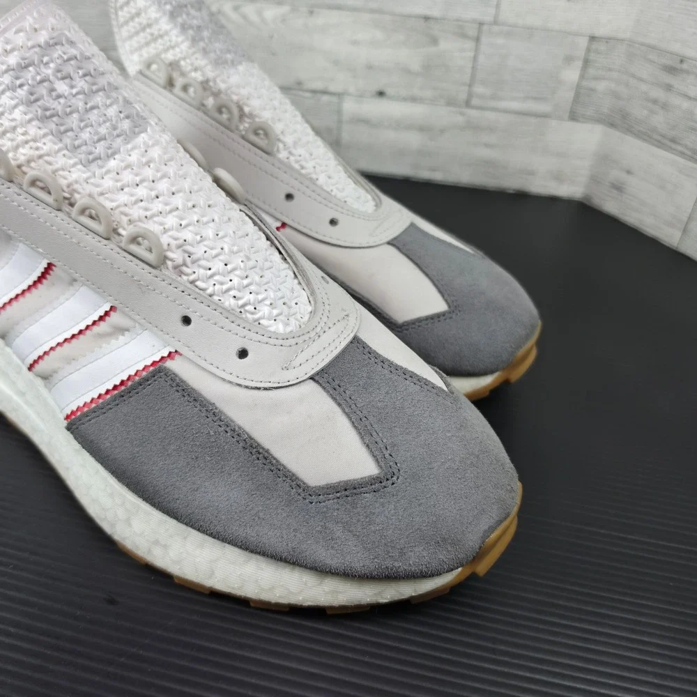Adidas Retropy E5 Grey White Red Boost Sneakers GW0558 Mens 13